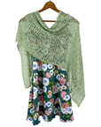 Tanami Poncho Cameo Popcorn Knit Poncho Biasa (Cameo)
