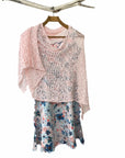 Tanami Poncho Icing Popcorn Knit Poncho Biasa