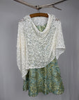 Tanami Poncho Off White Popcorn Knit Poncho Biasa