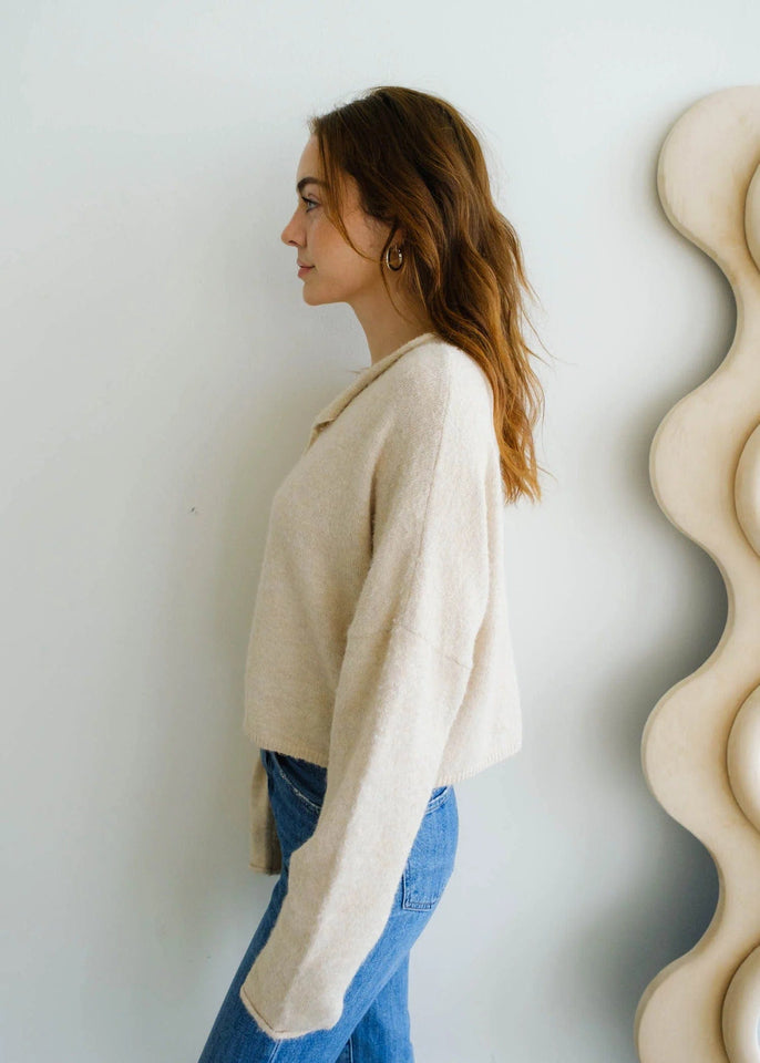 Things Between top Small / Heather Grey Piper Cardigan