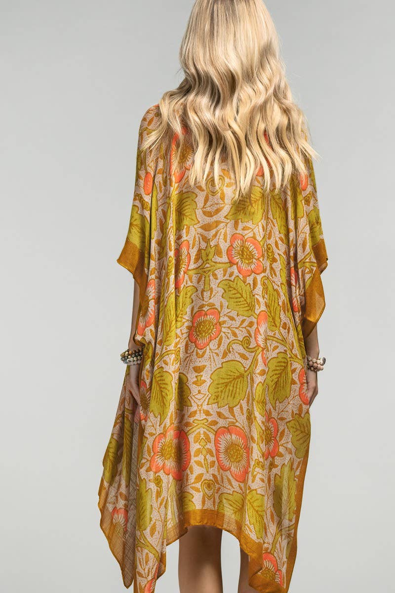 Urbanista Kimono FLOWER/RETRO Vintage Floral Print Kimono