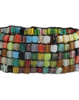 ZAD Bracelet Multi Colored Square Bead Mosaic Bracelet