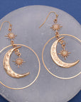 ZAD jewelry Celestial Dreams Moon Sun Gold Earrings