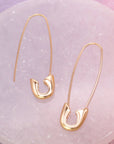 ZAD jewelry Gold Safety Pin Hoop Earrings
