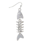 ZAD jewelry Silver Fish Bones Earrings