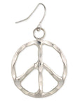 ZAD jewelry Woodstock Vibes Silver Peace Sign Earring
