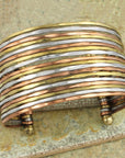 ZAD Mixed Metal Hammered Bunch Cuff Bracelet