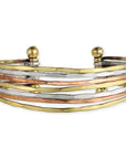 ZAD Mixed Metal Hammered Cuff Bracelet