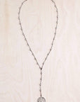 Bali Queen Necklace Black/Silver Tree of Life Beaded Cord Necklace