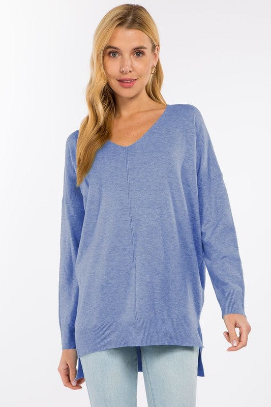 Dreamers top Dreamers Basic V-Neck Sweater - Lots of Colors!
