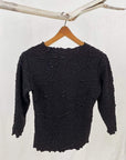 Haystacks top Black Fluence Textured Surreal Top