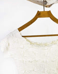 Haystacks top Off White Lyrac Brazilian Textured Ballet Top