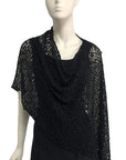 Lost River Poncho Black Popcorn Knit Poncho - More Colors!
