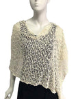 Lost River Poncho Cream Popcorn Knit Poncho - More Colors!