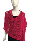 Lost River Poncho Hot Fuschia Popcorn Knit Poncho - More Colors!