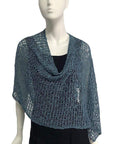 Lost River Poncho Steel Blue Popcorn Knit Poncho - More Colors!