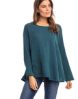 Nusantara top Cameo Blue / Small/Medium Thai Cotton Long Sleeve Boxy Top