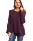 Nusantara top Mulberry / Small/Medium Thai Cotton Long Sleeve Boxy Top