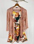 Tanami Sweater Blush Tanami Tie Front Popcorn Sweater Shrug