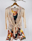 Tanami Sweater Tanami Tie Front Popcorn Sweater Shrug
