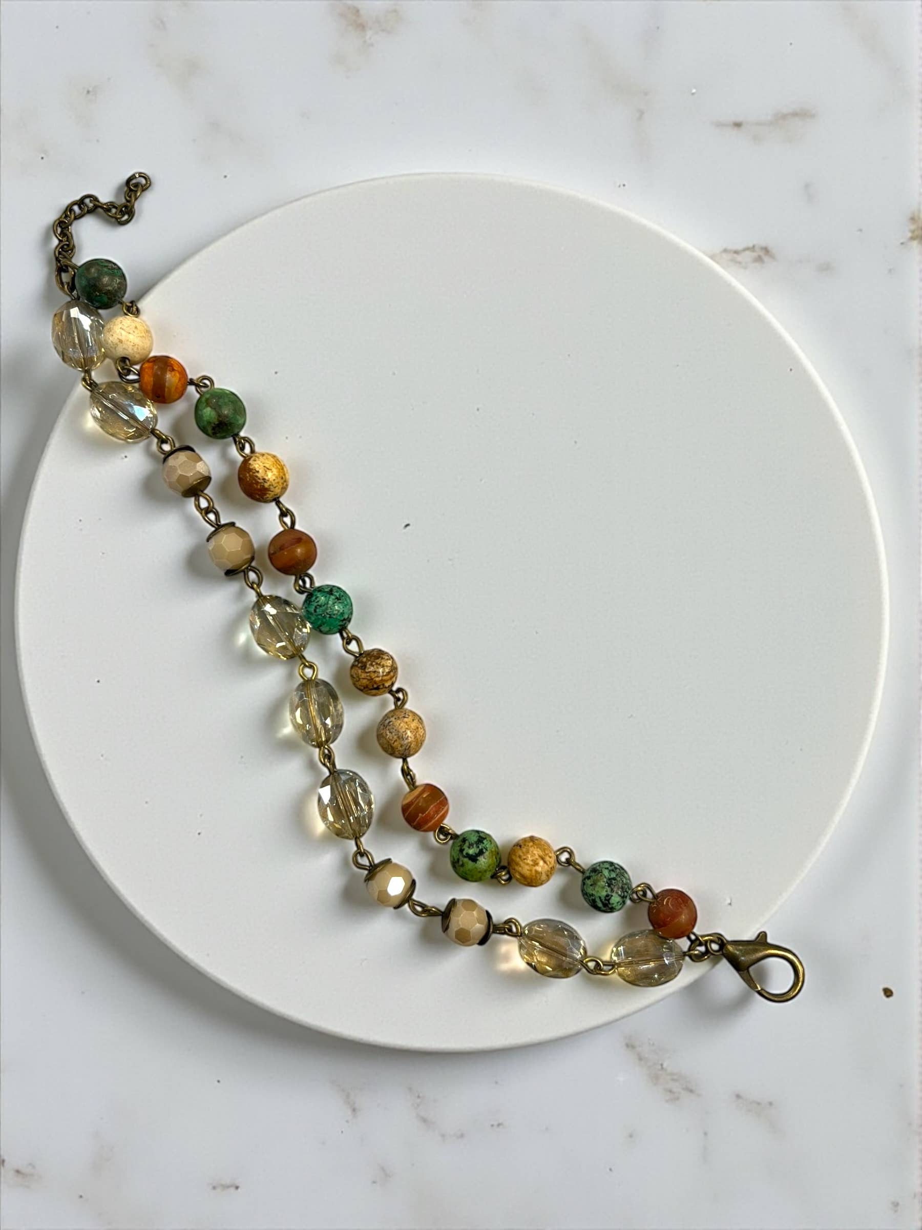 Ava Capri Bracelet Jasper Mic and Champagne Bracelet