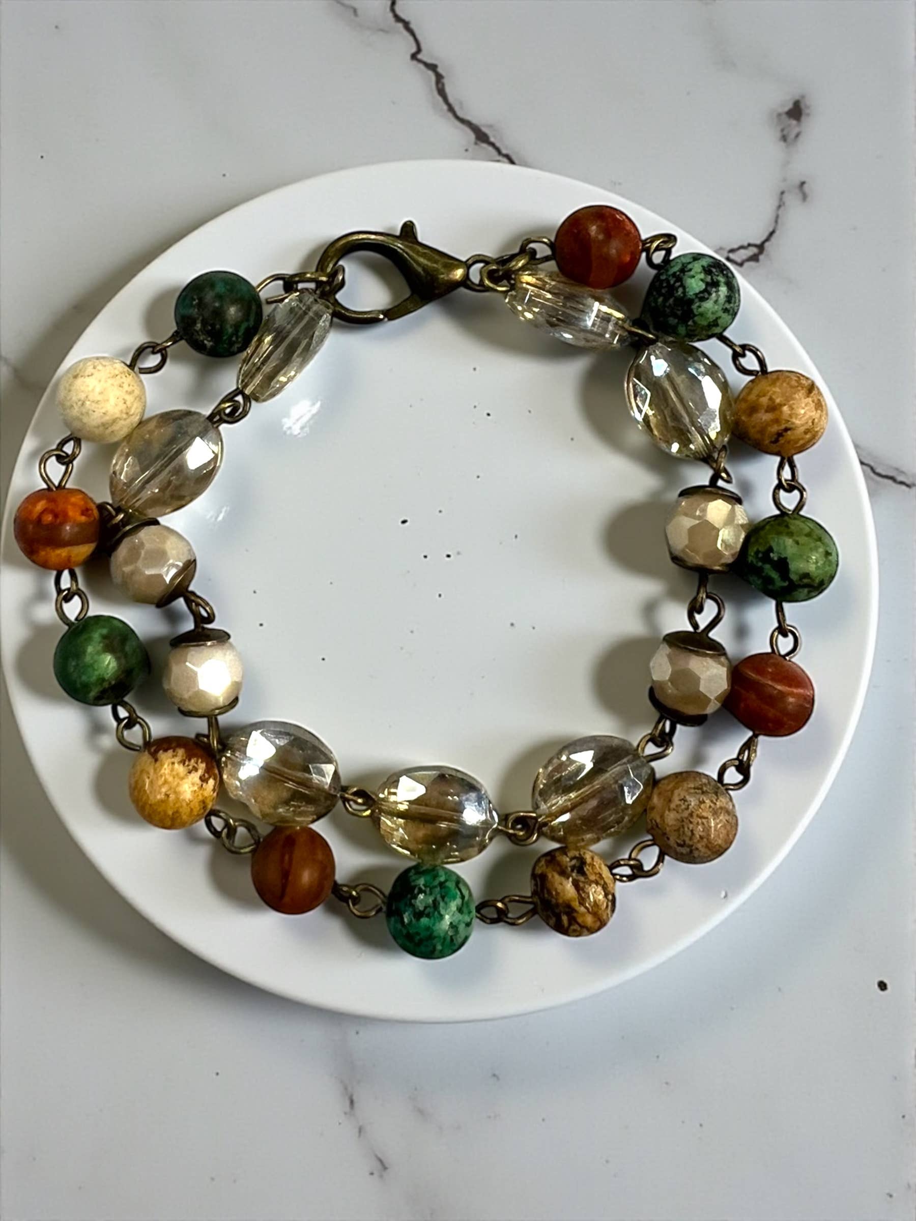 Ava Capri Bracelet Jasper Mic and Champagne Bracelet