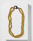 Ava Capri Necklace 18” hand knotted double layer pave necklace