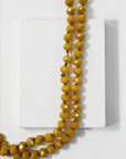 Ava Capri Necklace 18” hand knotted double layer pave necklace
