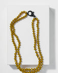 Ava Capri Necklace 18” hand knotted double layer pave necklace