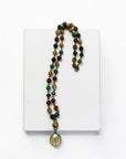 Ava Capri Necklace 20" mixed jasper necklace with round faceted pendant
