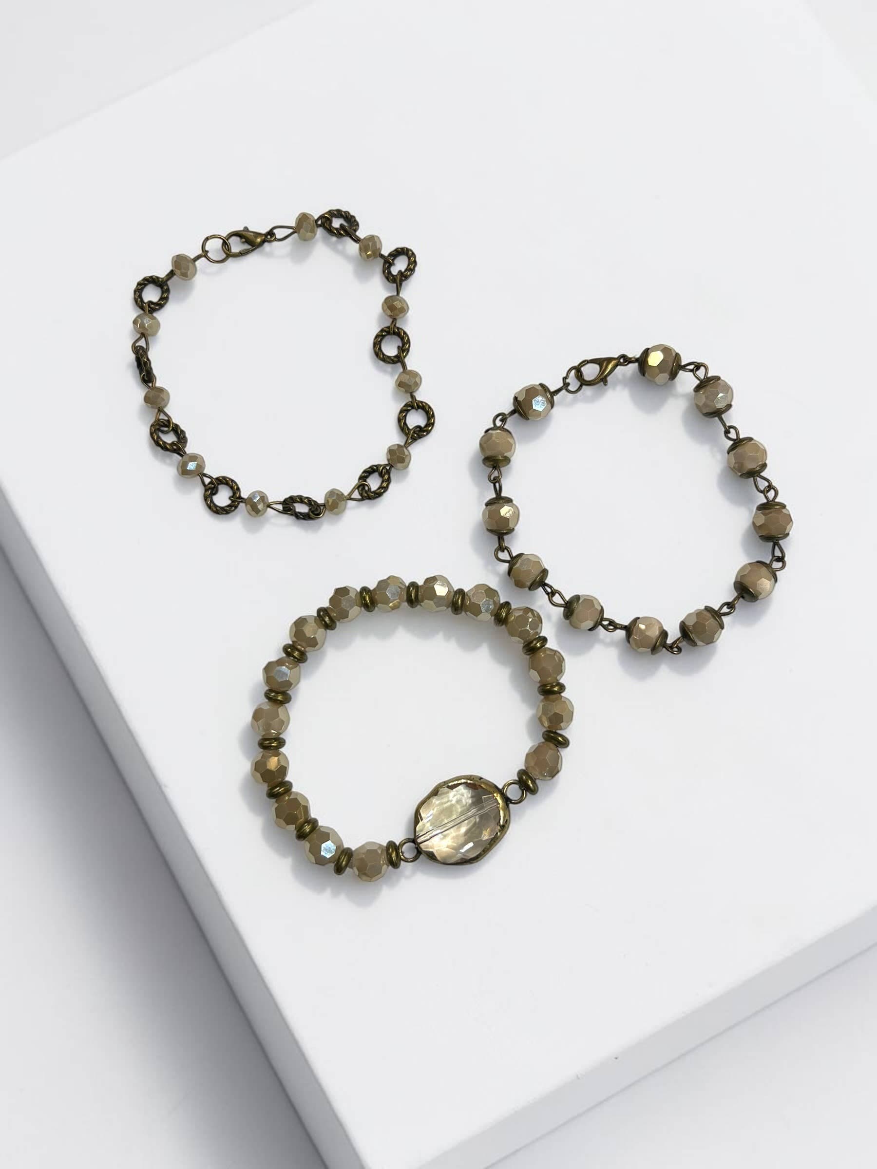 Ava Capri Necklace Ariel 3 bracelet set 7.5”