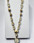 Ava Capri Necklace Avery champagne and fancy ivory 20" necklace with pendant