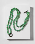 Ava Capri Necklace Hand knotted 18" double layer toggle necklace