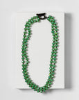 Ava Capri Necklace Hand knotted 18" double layer toggle necklace
