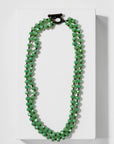 Ava Capri Necklace Hand knotted 18" double layer toggle necklace