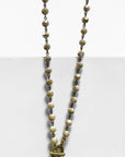 Ava Capri Necklace Jenna toggled 20" ivory Necklace with faceted pendant