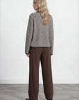 Blu Pepper Cardigan STRIPE RAW EDGE DROP SHOULDER KNIT CARDIGAN