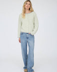 Blu Pepper Cardigan STRIPE RAW EDGE DROP SHOULDER KNIT CARDIGAN