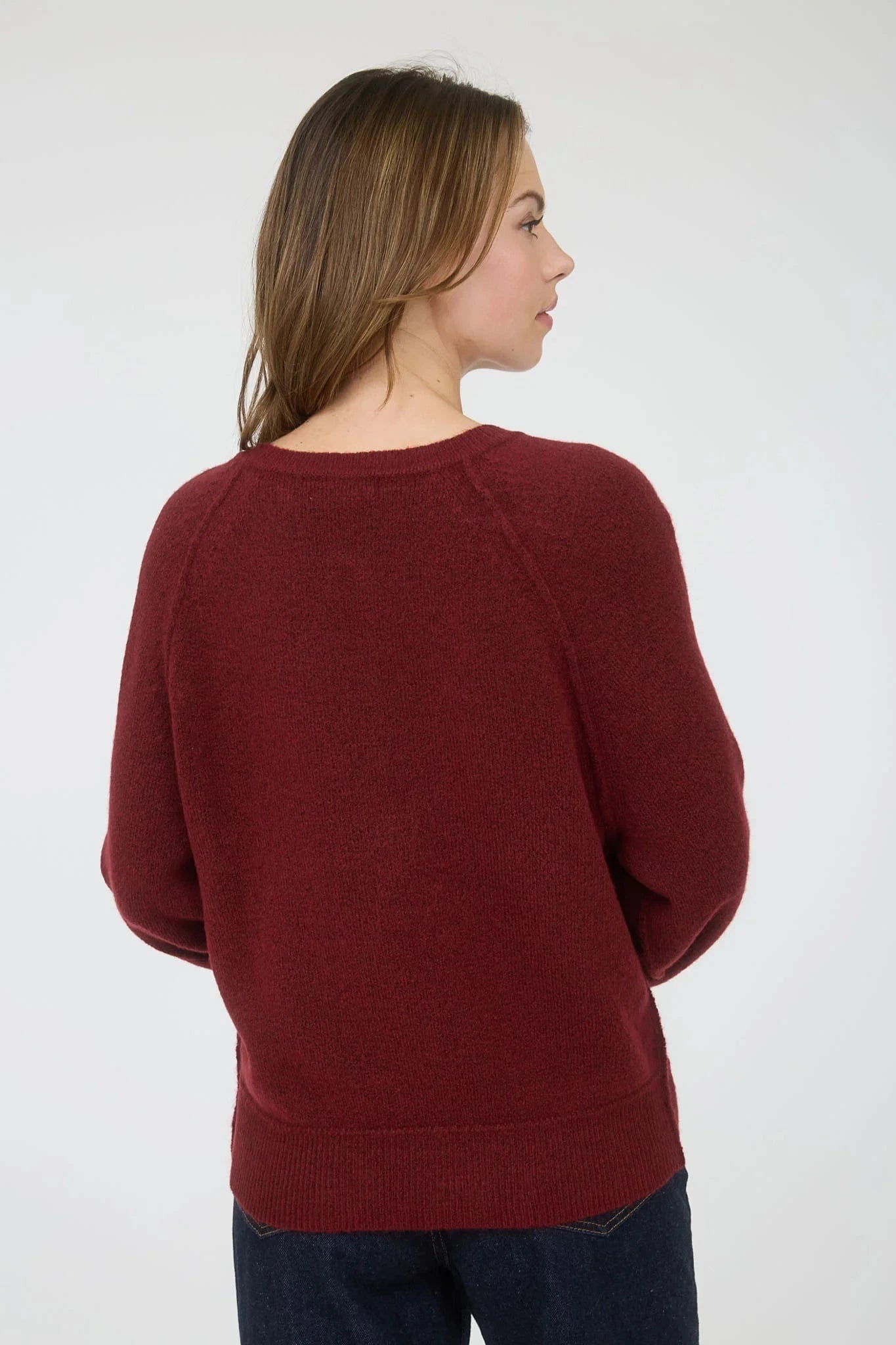 Blu Pepper Sweater Raglan Long Sleeve Henley Sweater