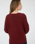 Blu Pepper Sweater Raglan Long Sleeve Henley Sweater