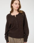 Blu Pepper Sweater Raglan Long Sleeve Henley Sweater