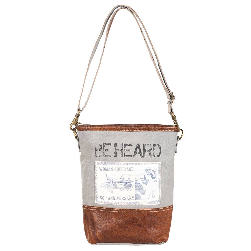 Clea Ray Canvas Bags & Clothing Bags Be Heard Shoulder Bag