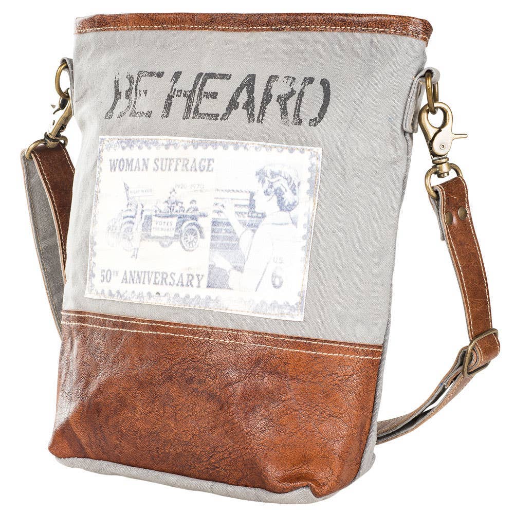 Clea Ray Canvas Bags & Clothing Bags Be Heard Shoulder Bag