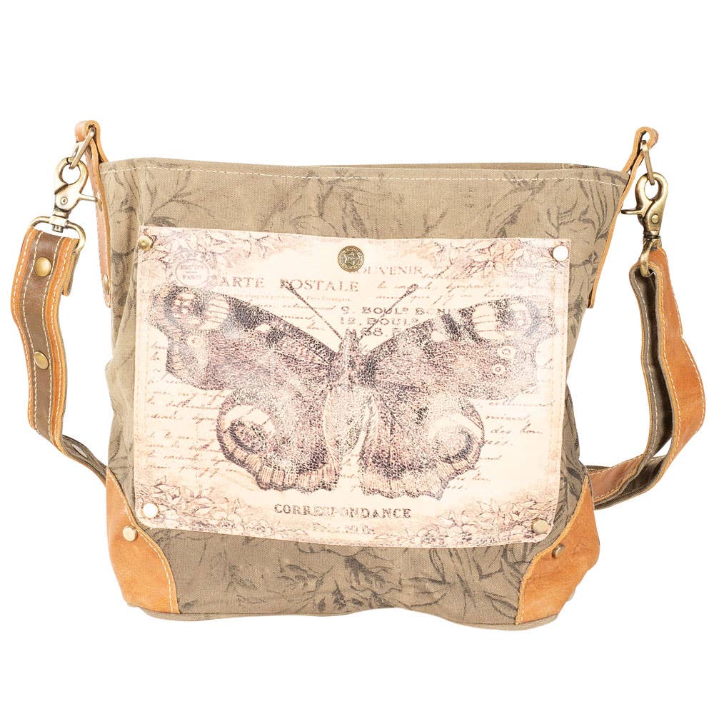 Clea Ray Canvas Bags & Clothing Bags Butterfly Print Shoulder Bag