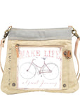 Clea Ray Canvas Bags & Clothing Bags Make Life A Journey Shoulder/Crossbody Bag