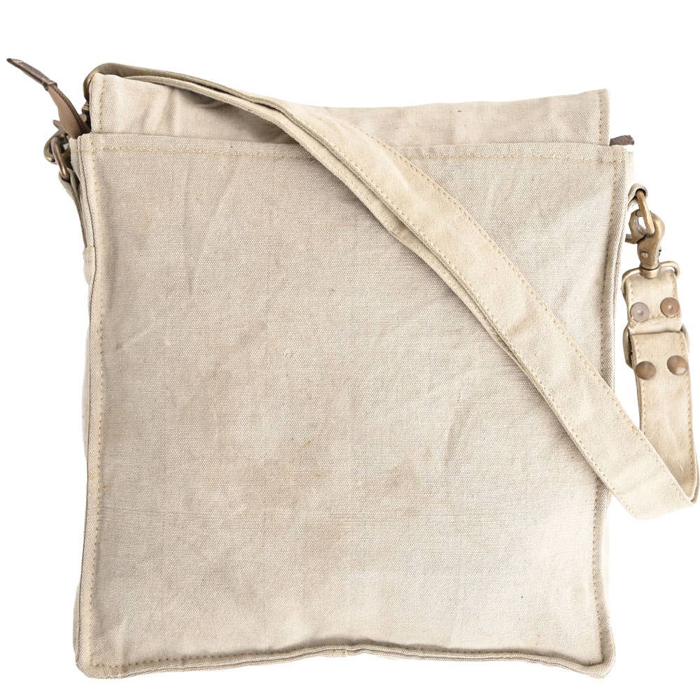 Clea Ray Canvas Bags & Clothing Bags WHITE OWL BREWERY  SHOULDER/CROSSBODY BAG