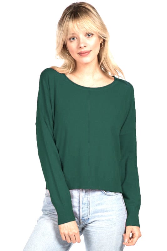 Dreamers top Parsley / Small/Medium Dreamers Basic Crew Neck Sweater