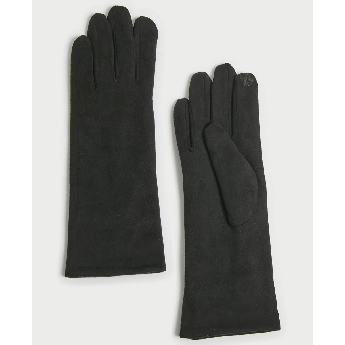 Haystacks Black Basic Suede Midi Gloves