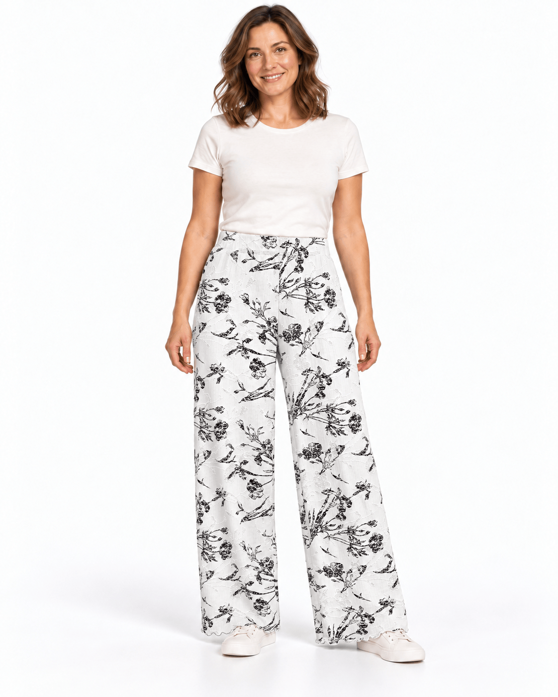 Haystacks Energy Pant White Floretin Jacquard Knit Energy Pant