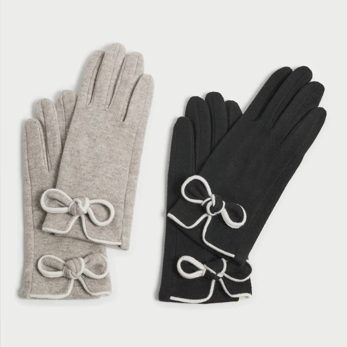 Haystacks Glove Piped Bow Trim Gloves